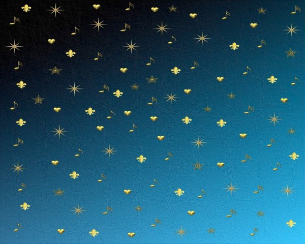 Синий фон с золотыми звездами