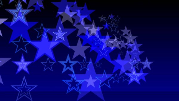 Синий фон с золотыми звездами