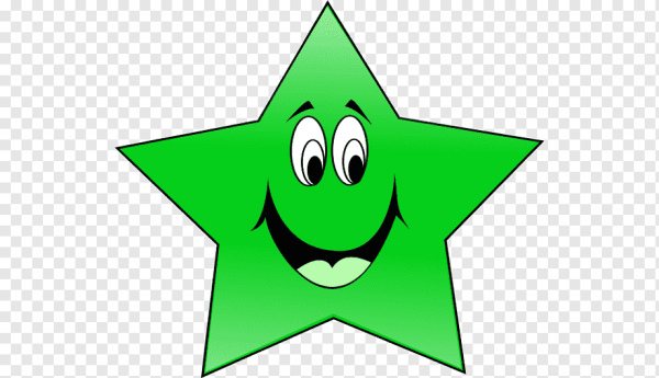 Зеленая пятиконечная звезда