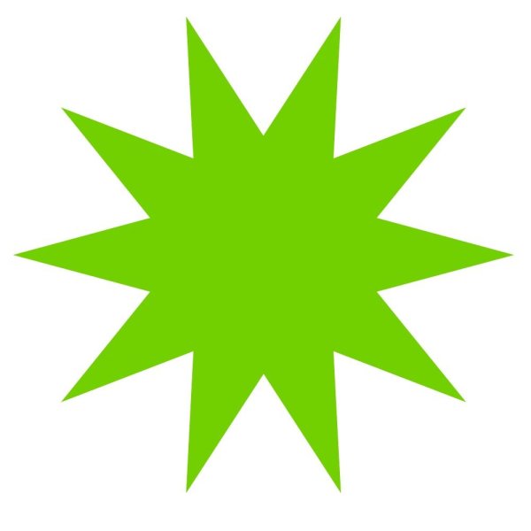 Звезды желтые и зеленые