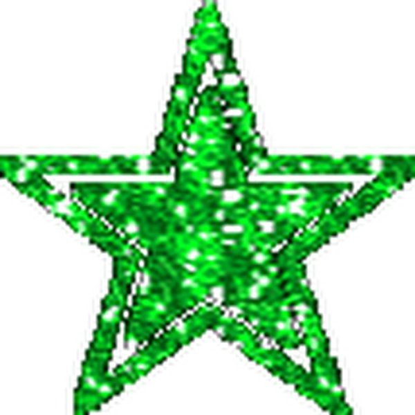 Мерцающие зеленые звезды