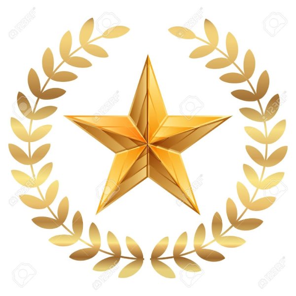 Золотой венок с лентой