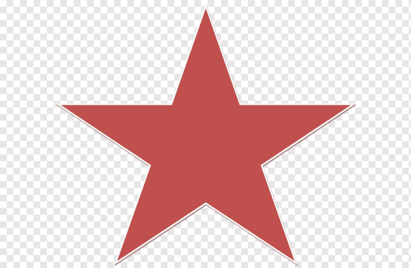 Красная звезда на прозрачном фоне