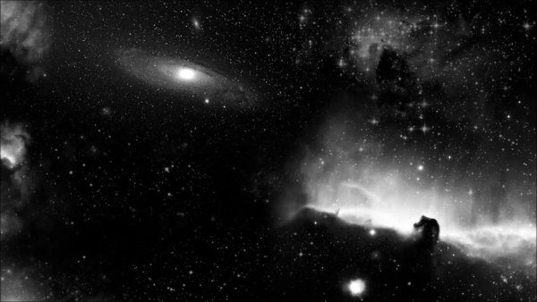 Космос черно белый