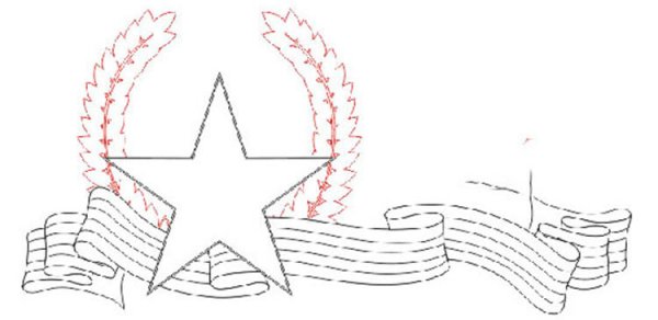 Георгиевская ленточка и звезда каска