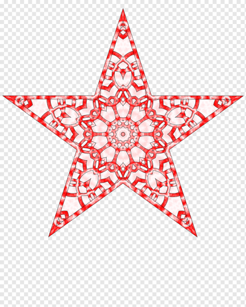 Звезда на елку прозрачная