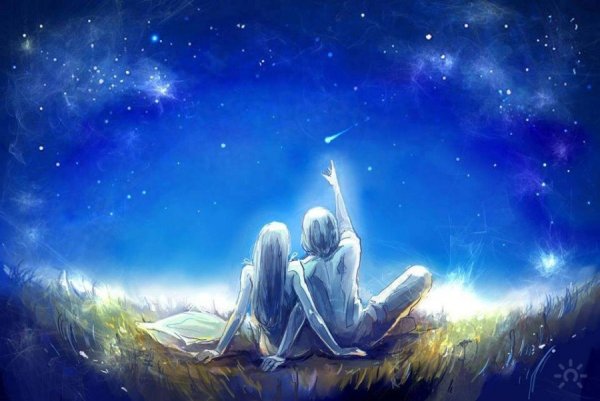 Парень и девушка космос