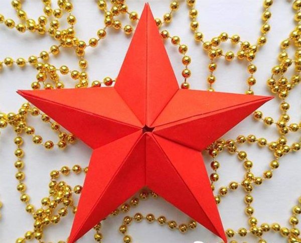Звезда пятиконечная цветная