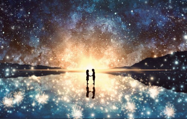 Космос влюбленные фон