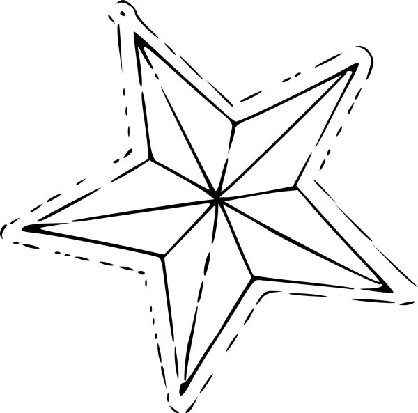 Пятиконечная звезда сбоку