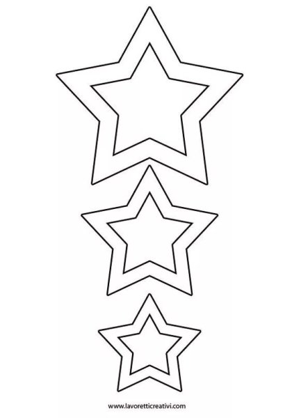 Трафарет для вырезания звезд