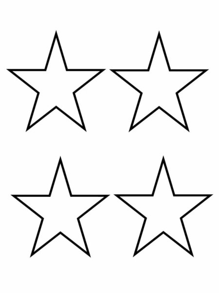 Пятиконечная звезда трафарет на а4