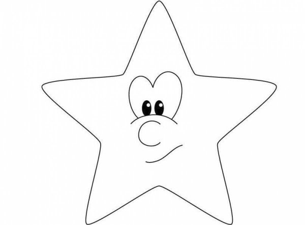 Пятиконечная звезда трафарет
