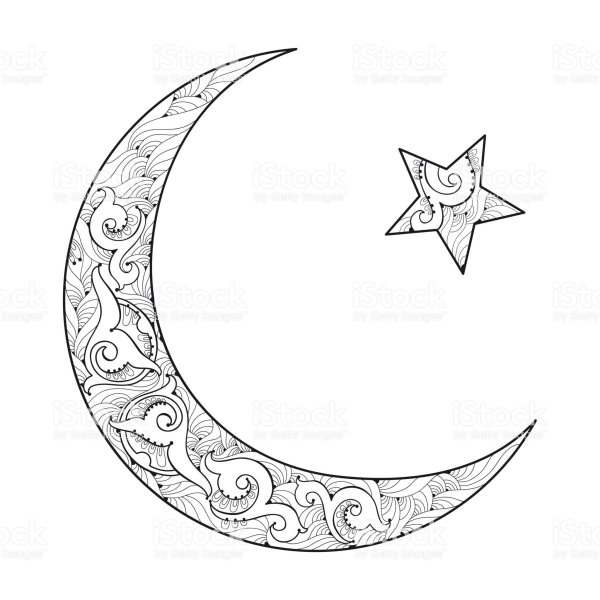 Мусульманский полумесяц с узором