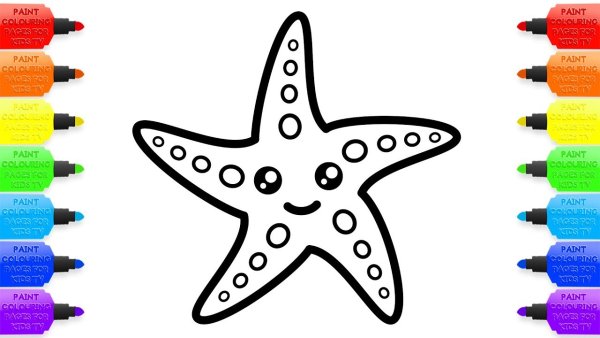 Морская звезда рисунок