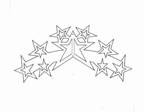 Звездочки для украшения окон