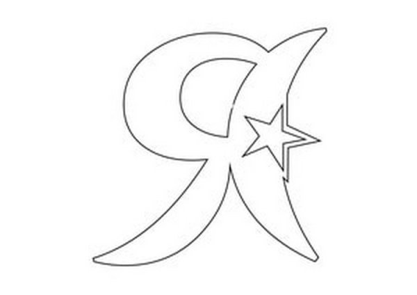 Звезда в звезде трафарет