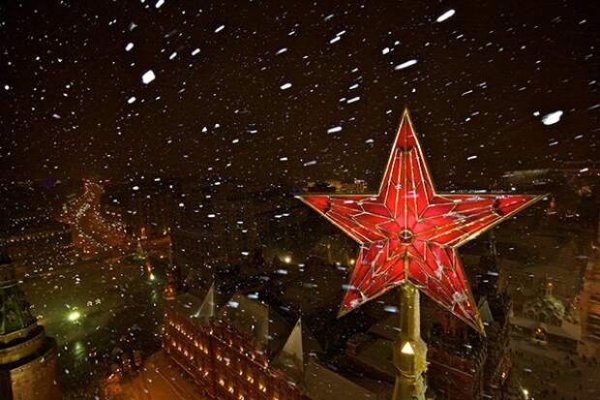Звезда на Спасской башне Московского Кремля