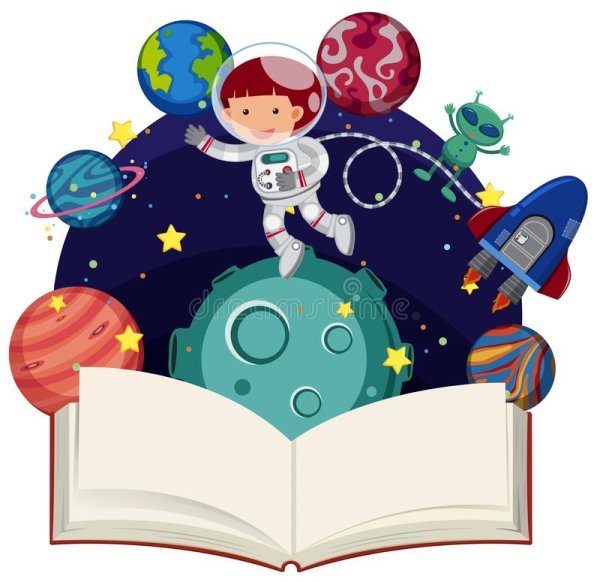 Иллюстрации к книжкам о космосе