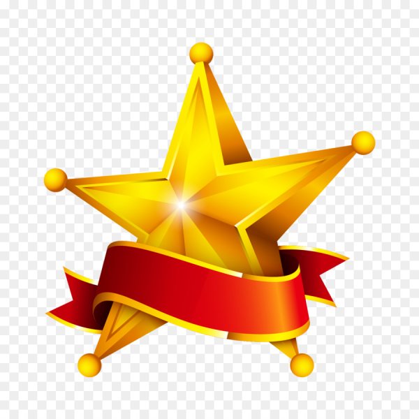 Красная звезда с георгиевской лентой