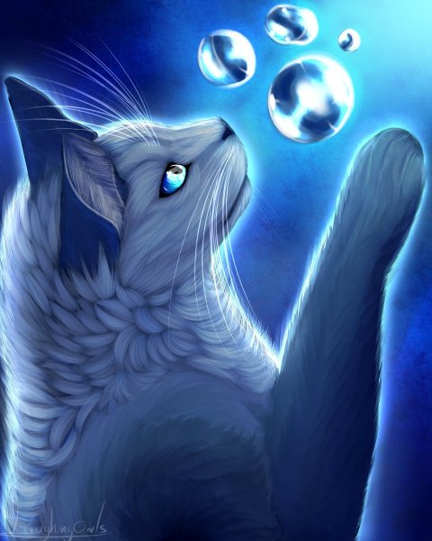 Коты Воители синяя звезда арт