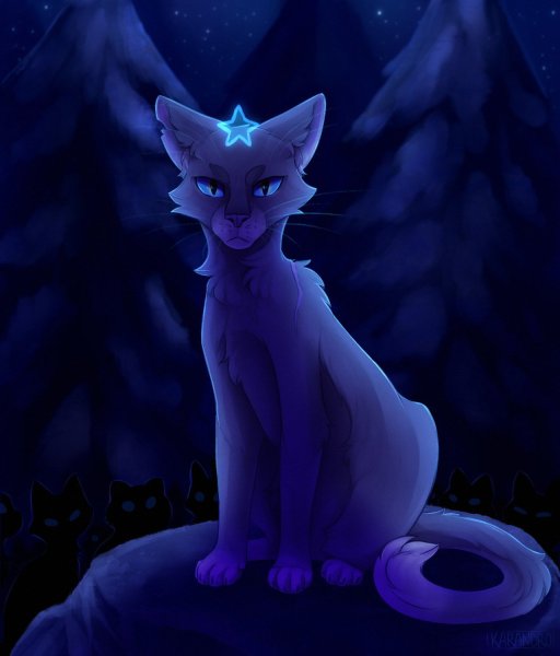 Коты Воители синяя звезда арт