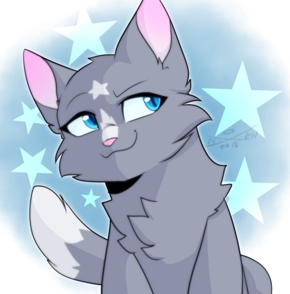 Коты Воители синяя звезда арт