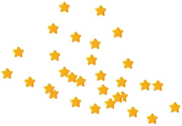 Желтые звездочки на прозрачном фоне