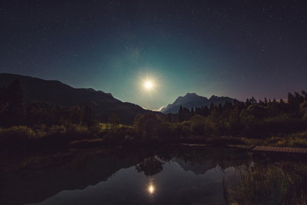 Ночное небо со звездами
