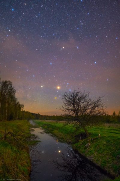 Звездное небо в деревне
