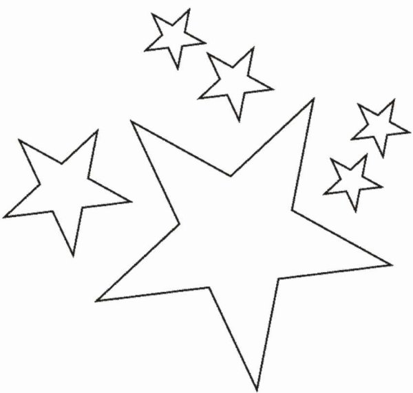 Пятиконечная звезда трафарет на а4