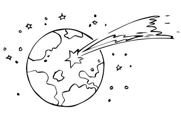 Падающая звезда трафарет