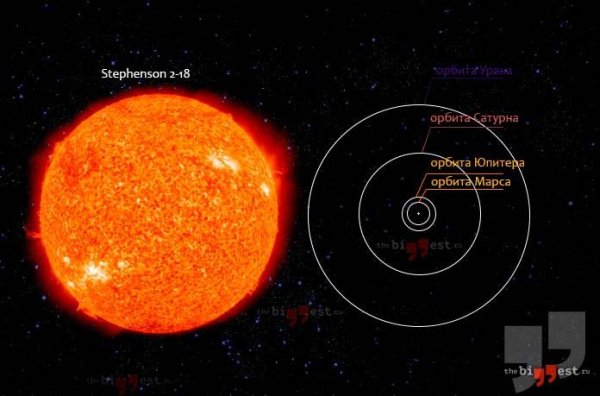 Самая большая звезда во Вселенной