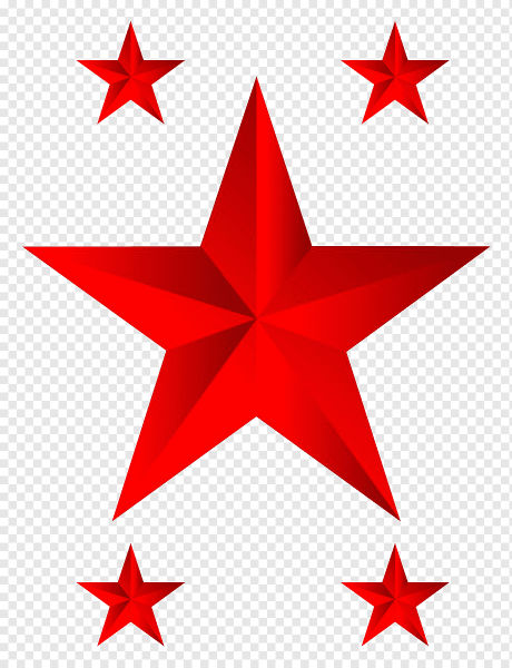 Красная звезда на прозрачном фоне