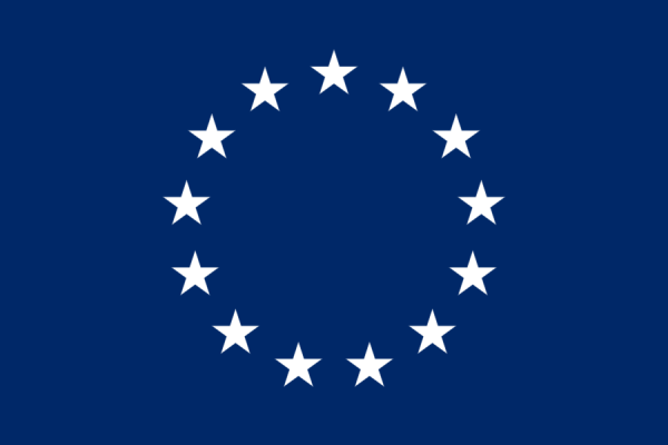 Голубой флаг со звездой