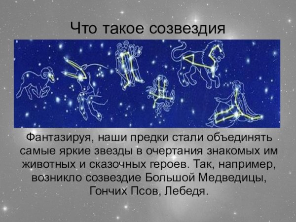 Звезды и созвездия для дошкольников