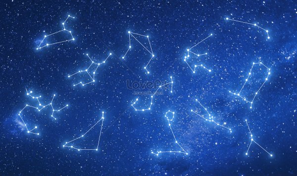 Созвездия на небе без фона