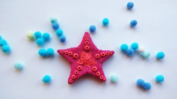 Морская звезда из полимерной глины