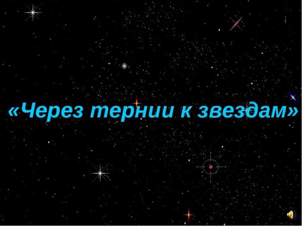 Сквозь тернии к звездам