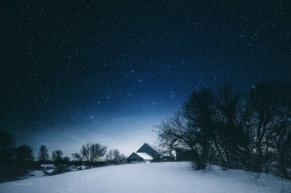 Звездное небо в деревне
