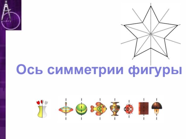 Пятиконечная звезда с осями симметрии