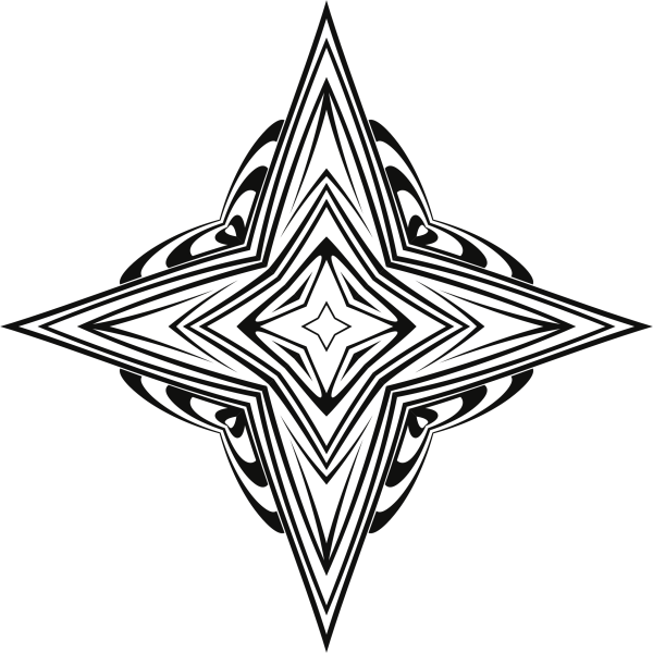 Восьмиконечная звезда тату