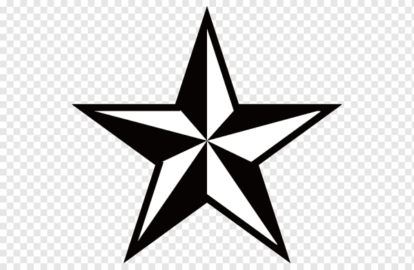 Пятиконечная звезда вектор контур