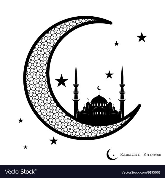 Мусульманский полумесяц с мечетью