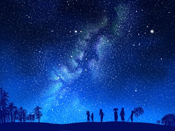 Сказочная Луна со звездами