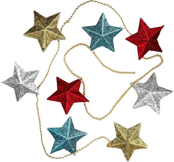 Звезда на ёлку разноцветная