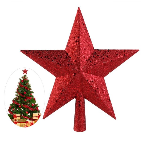 Бусы на елку с украшениями маленькая звезда, 2,7 м, серебристый, пластик () способ