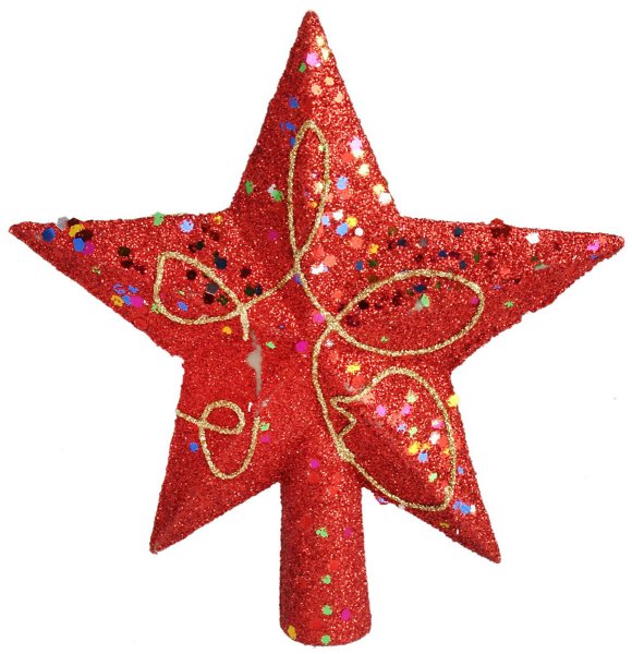 Наконечник на елку звезда 12см 547117