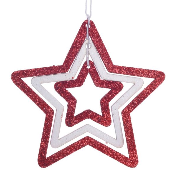 Елочный наконечник "звезда" 25см