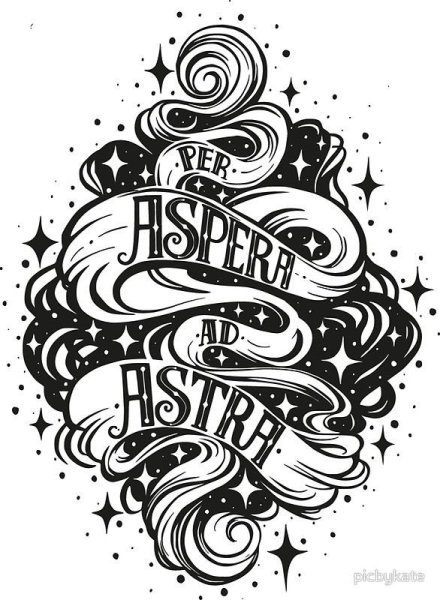 Per aspera ad Astra тату эскиз